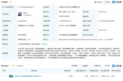 新东方在京成立行远文化公司，俞敏洪任董事长聚焦出版物与互联网销售